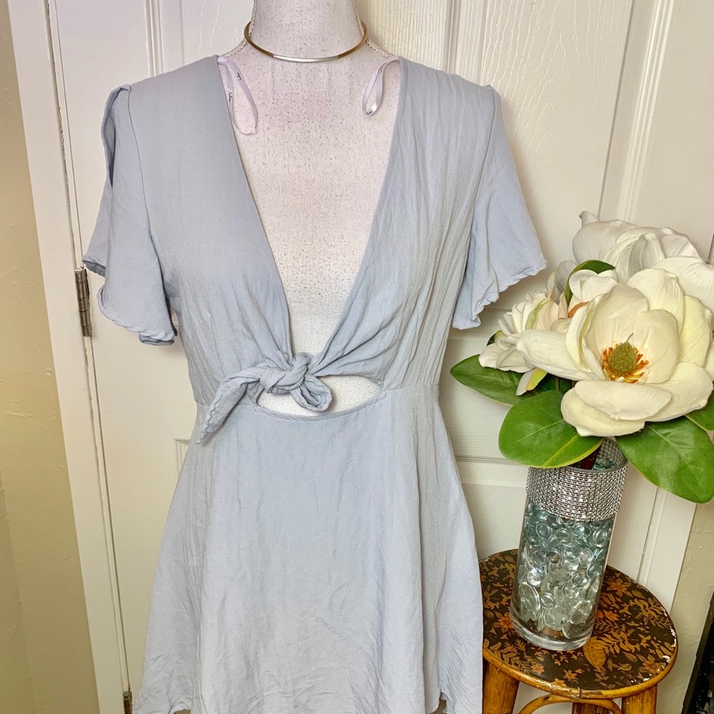 New Lulu’s Sea Day Light Blue Skater Dress - Picture 2 of 9